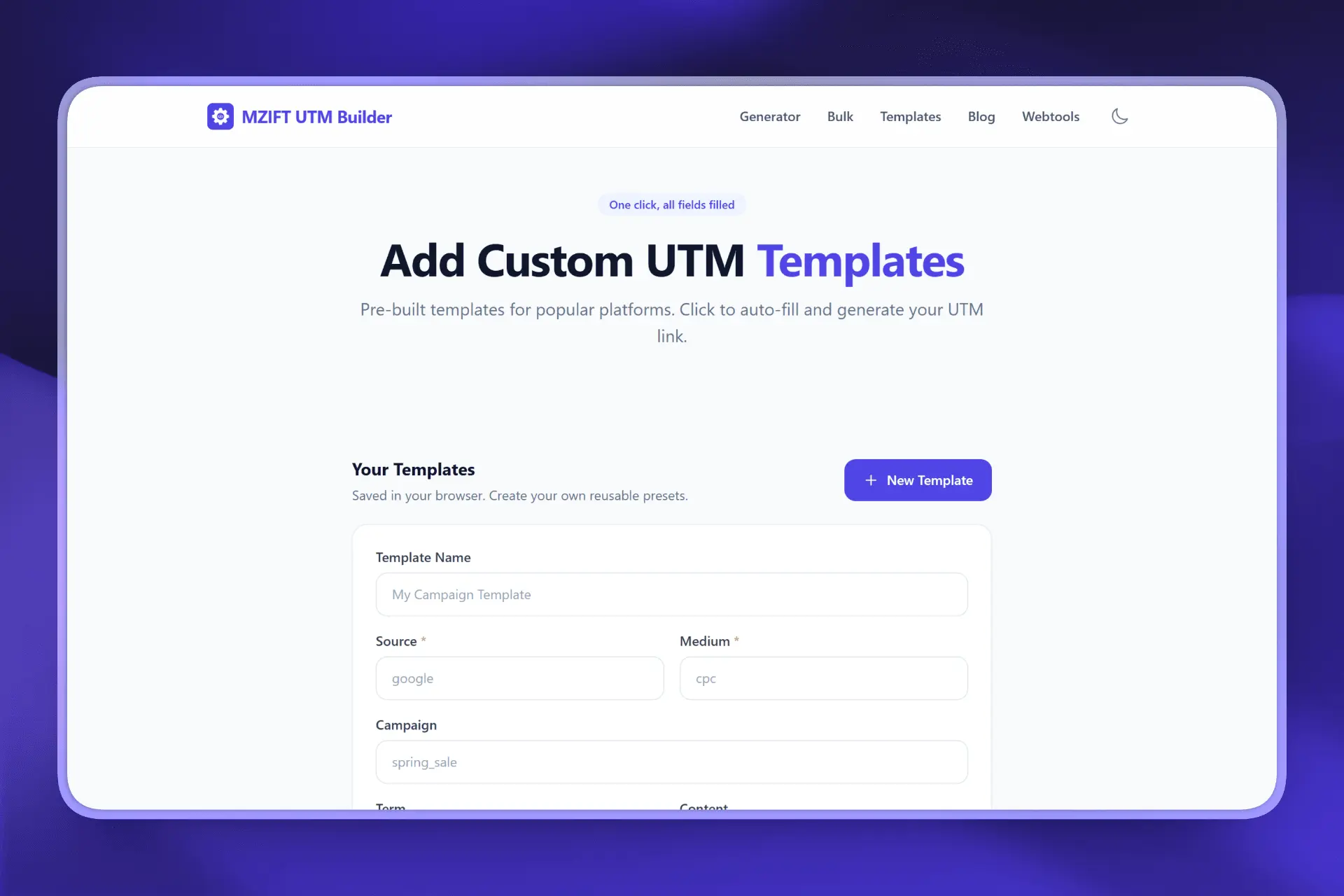 Screenshot 2 of MZIFT UTM Builder