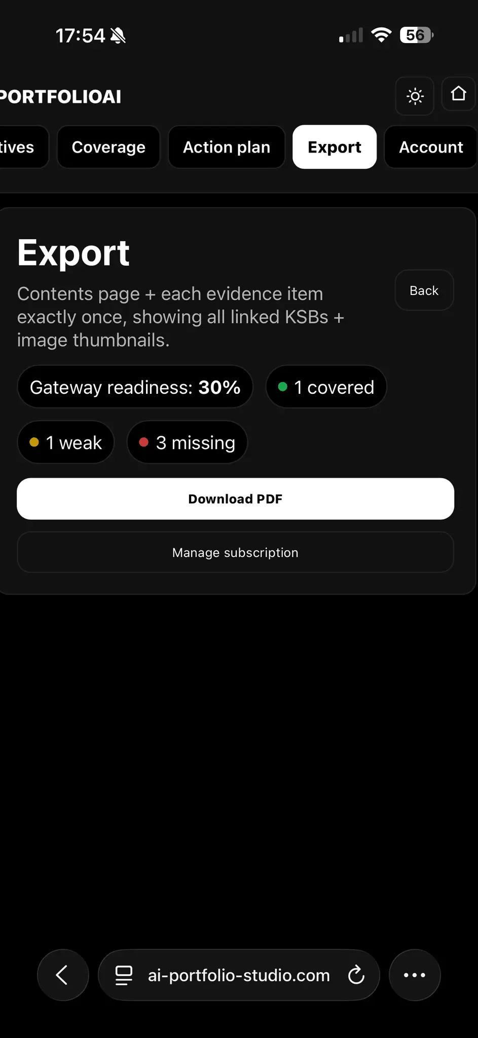 Screenshot 1 of PORTFOLIOAI
