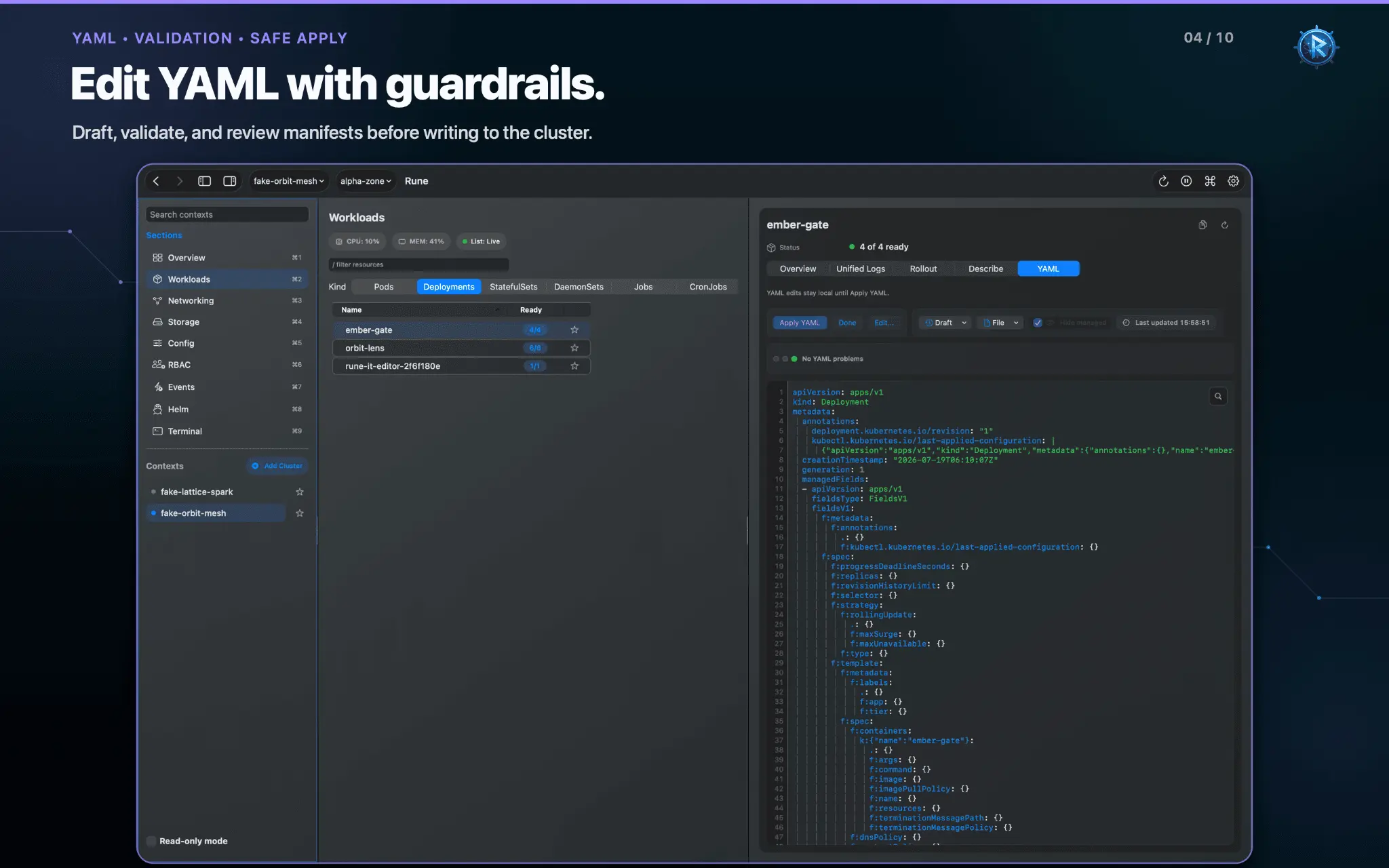 Screenshot 4 of Rune Kubernetes Client