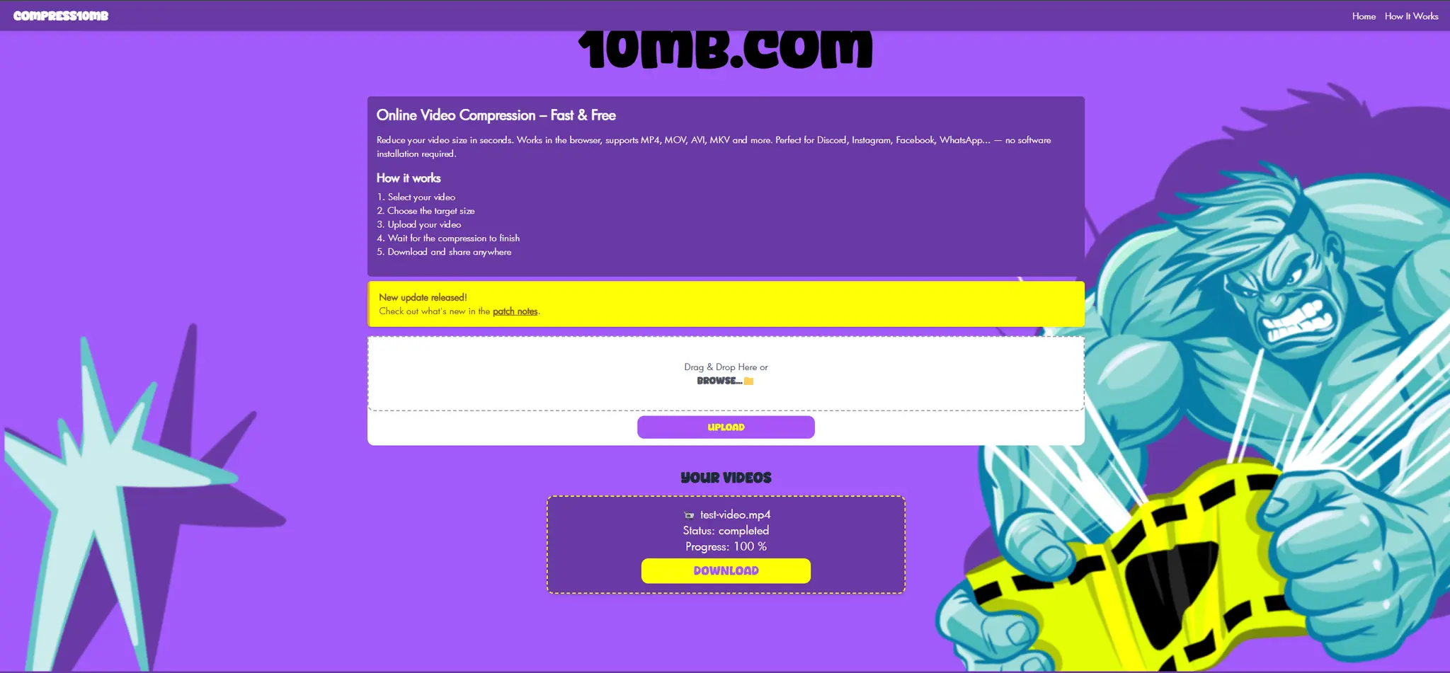 Screenshot 1 of Compress10MB – Free Video Compressor