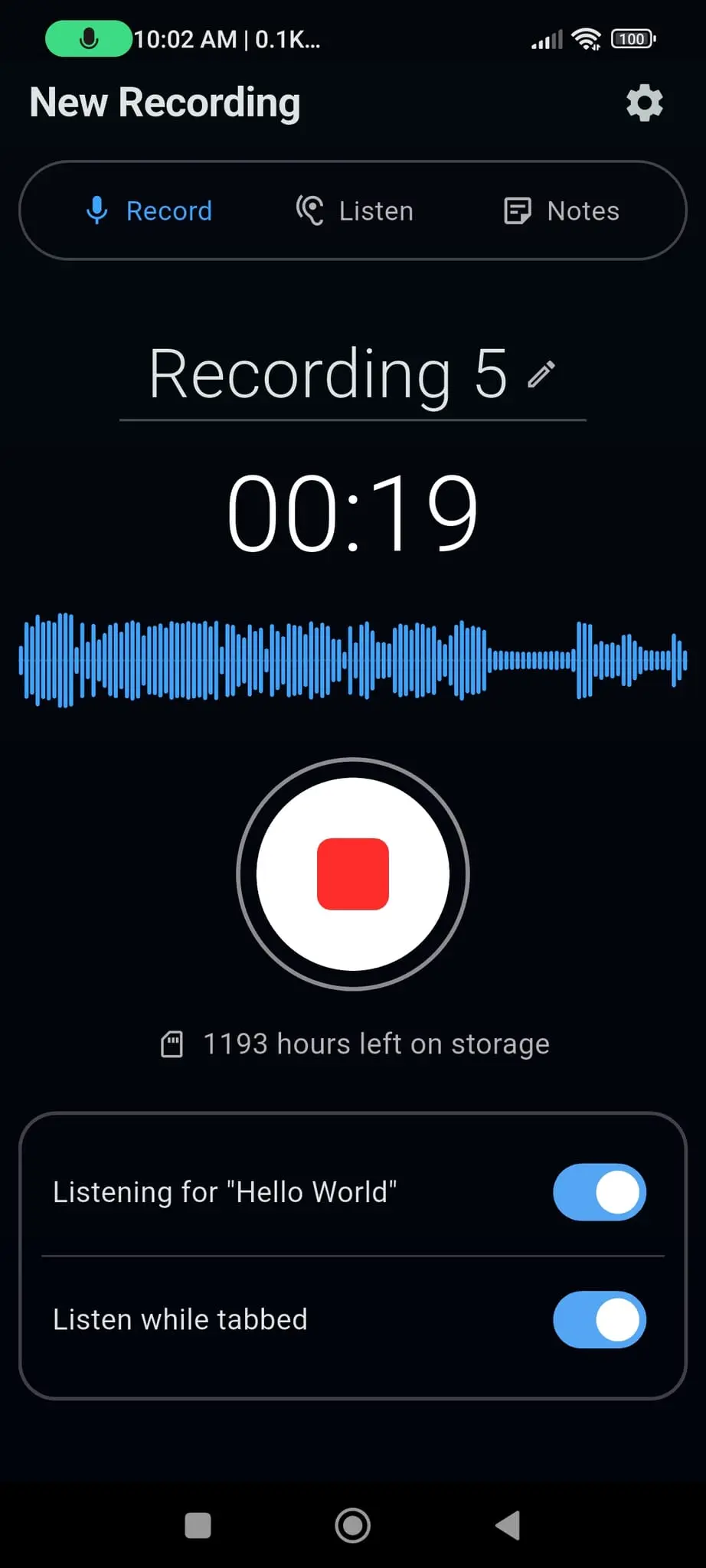 Screenshot 3 of Hands Free Notes Offline