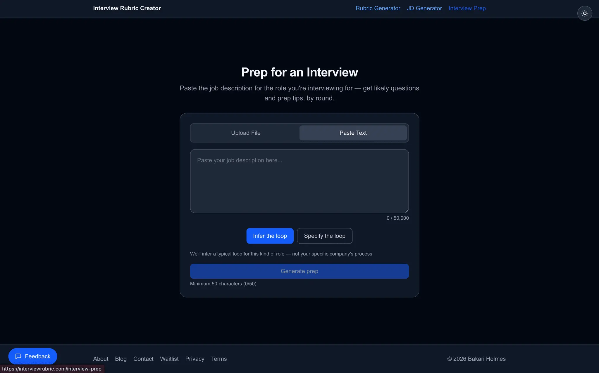 Screenshot 5 of Interview Rubric 