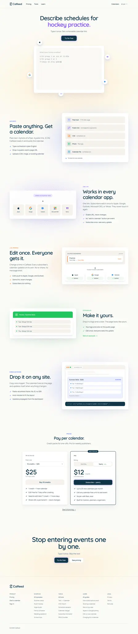 Screenshot 1 of Calfeed