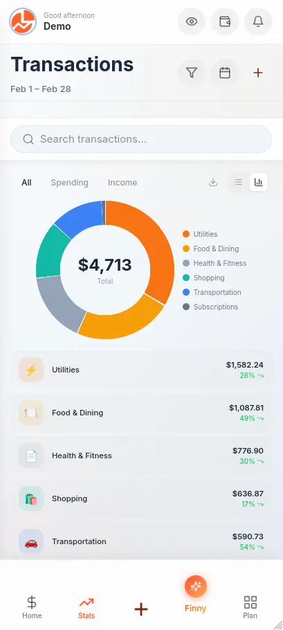 Screenshot 1 of Fintrack