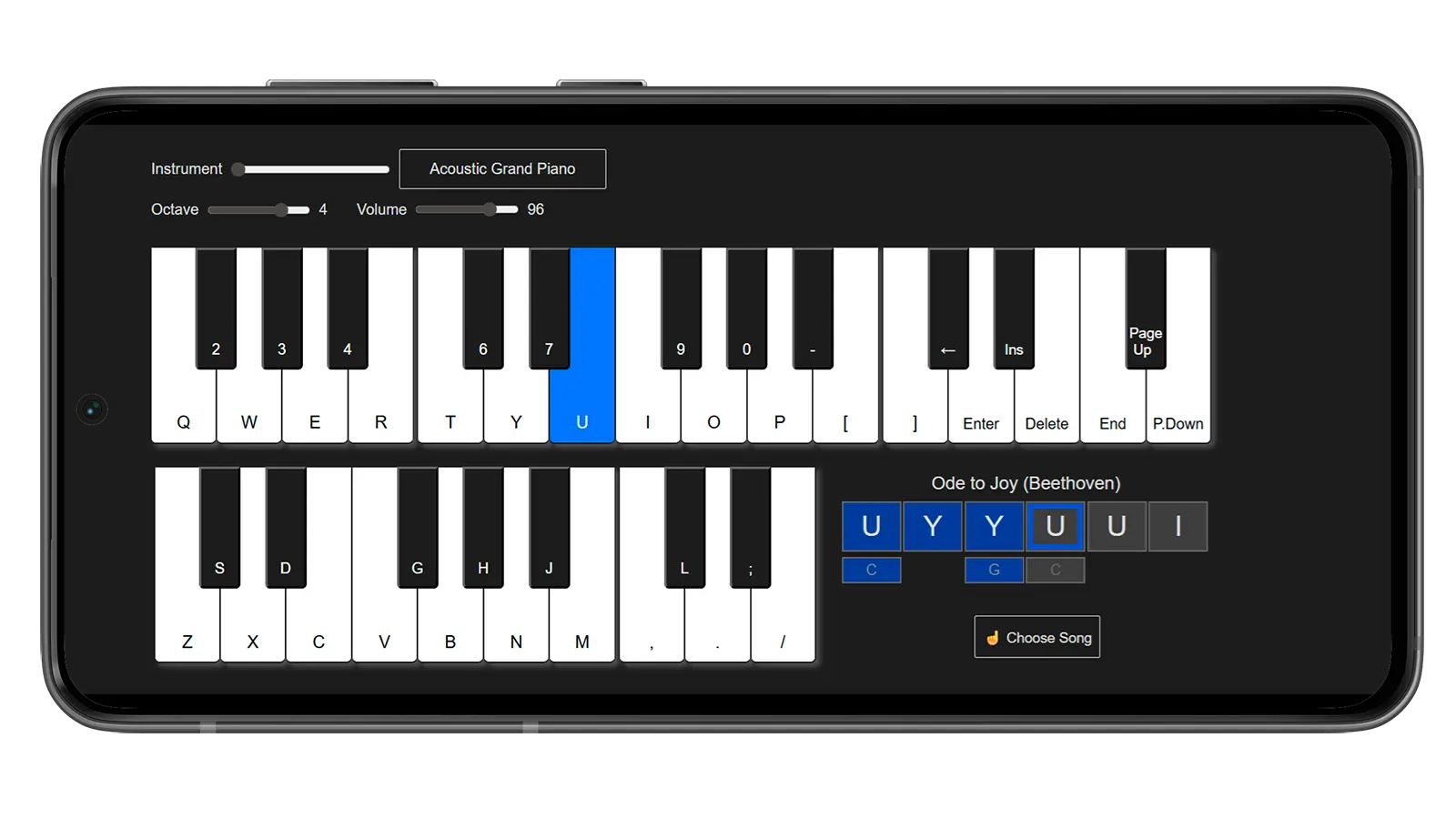 Screenshot 1 of Electronic Piano