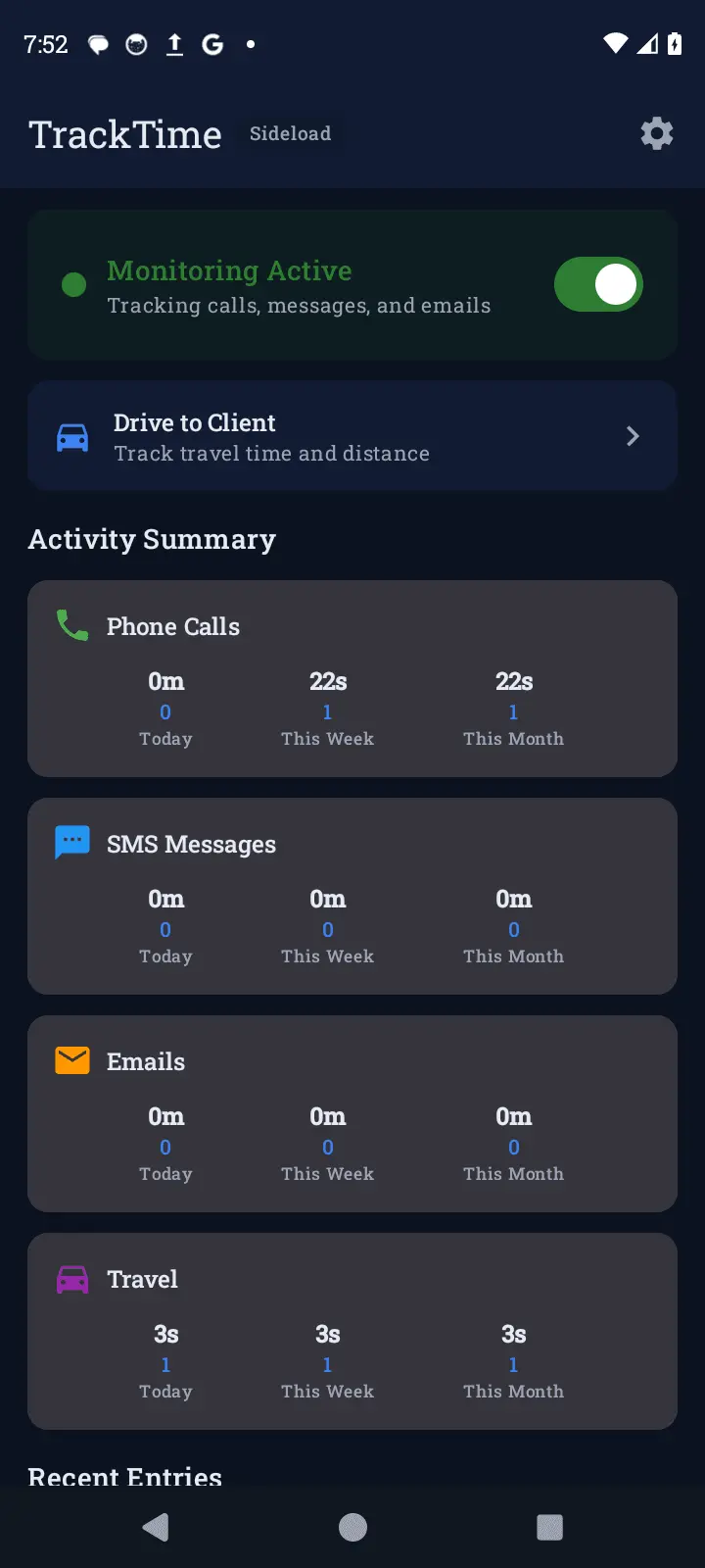 Screenshot 1 of TrackTime
