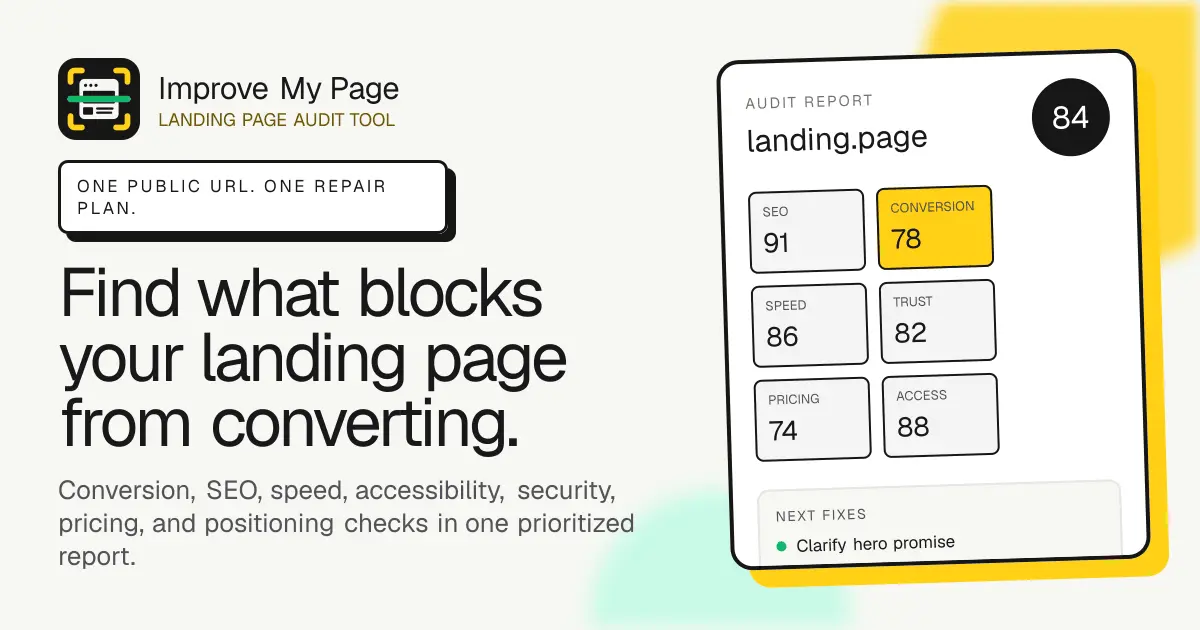 Screenshot 1 of Improve My Page
