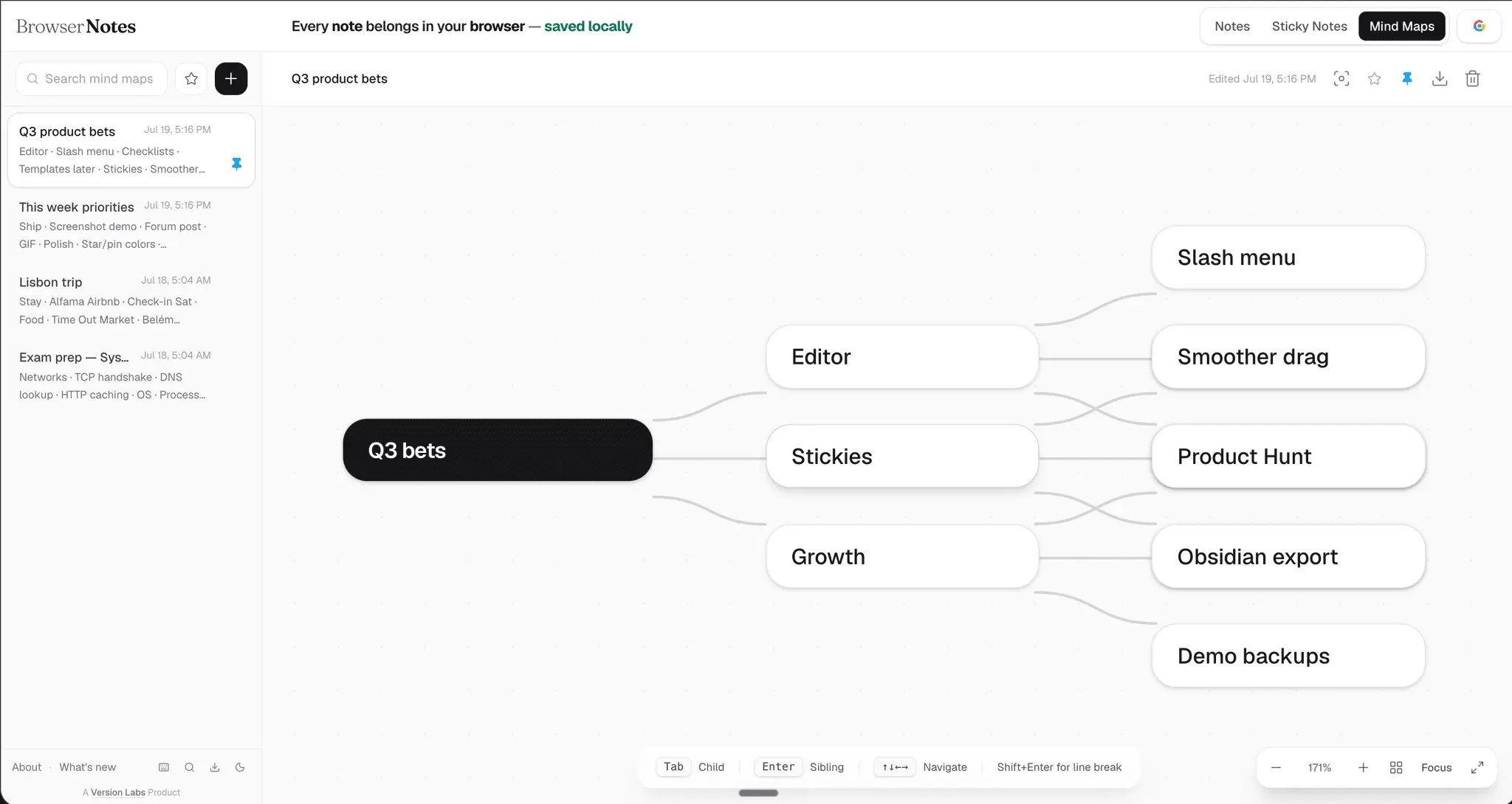 Screenshot 3 of Browser Notes
