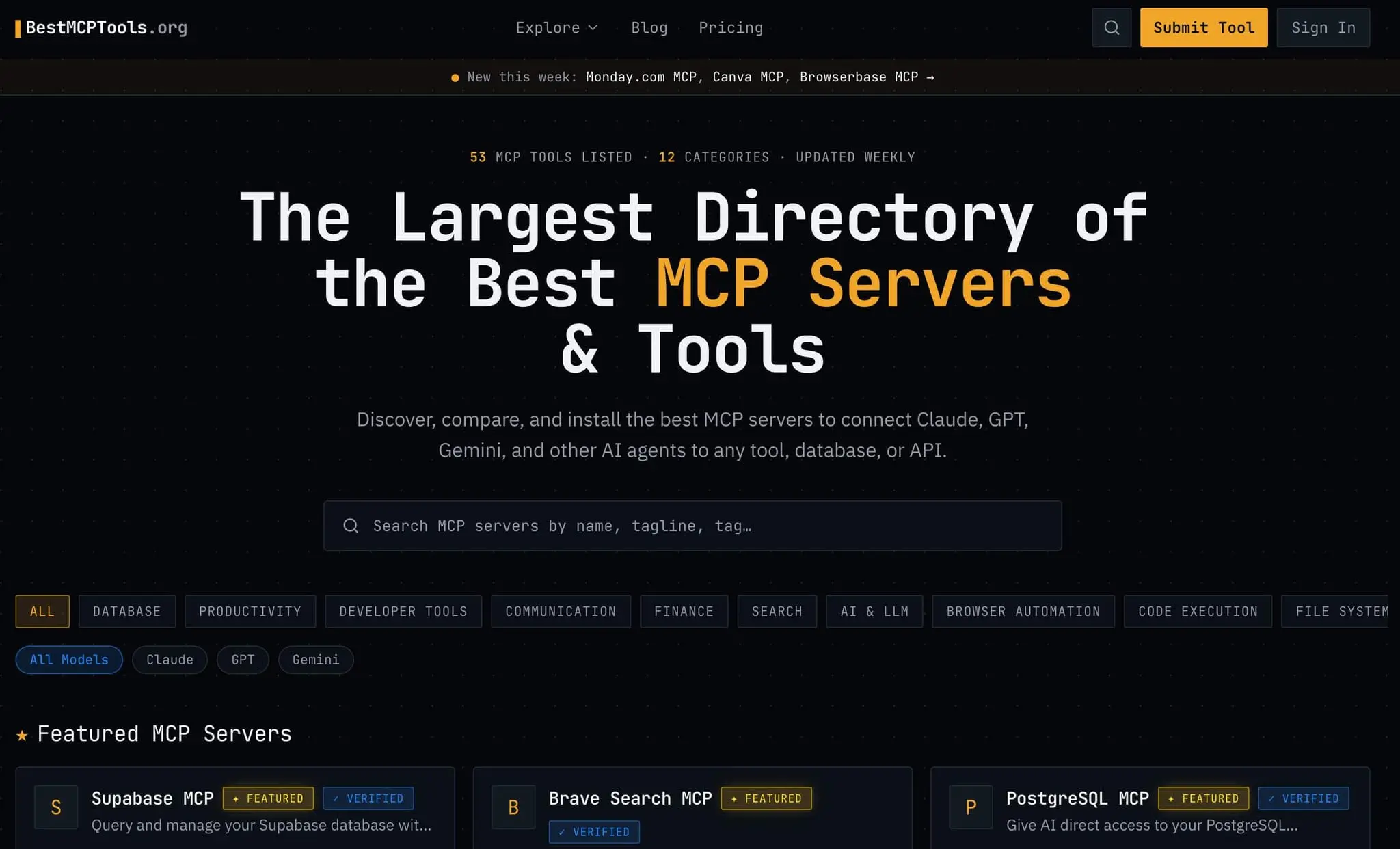 Screenshot 1 of BestMCPTools
