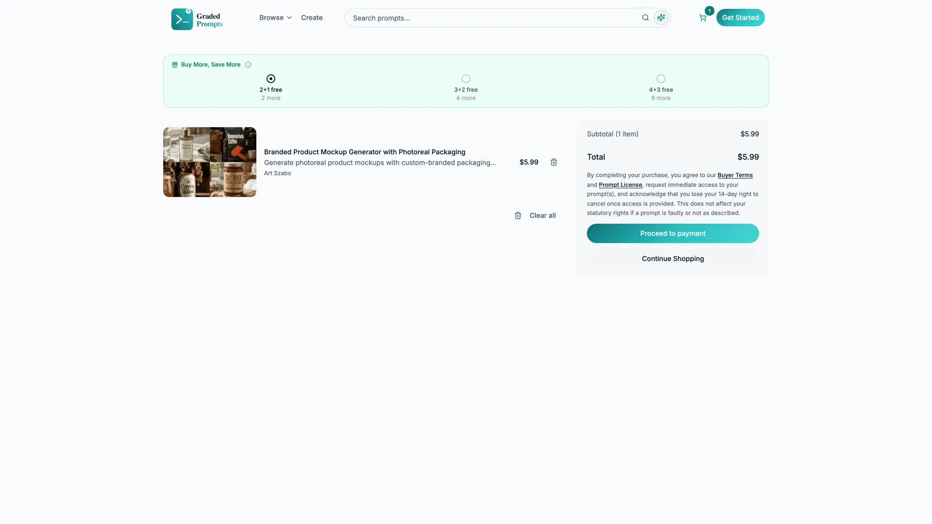 Screenshot 3 of Graded Prompts