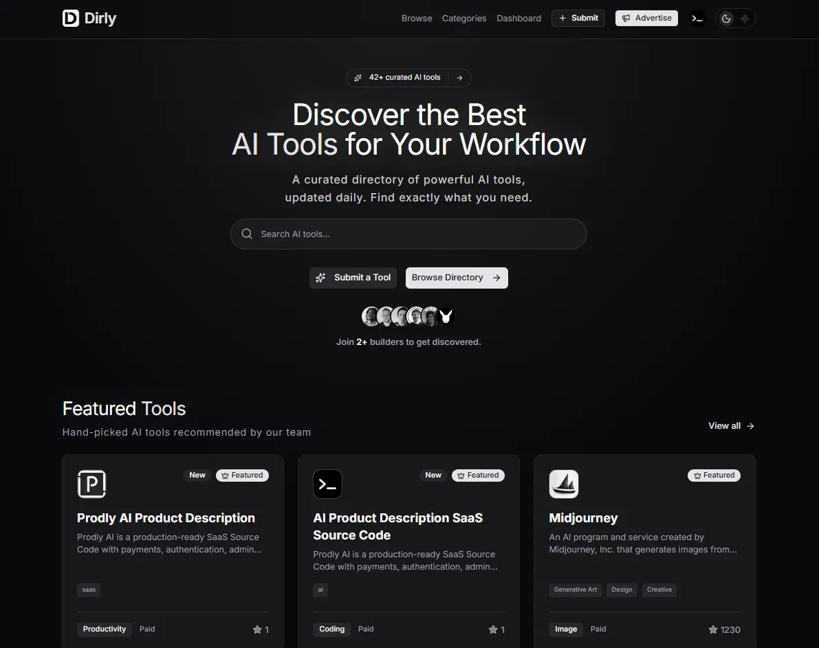 Screenshot 3 of Dirly — AI Tools Directory SaaS Script