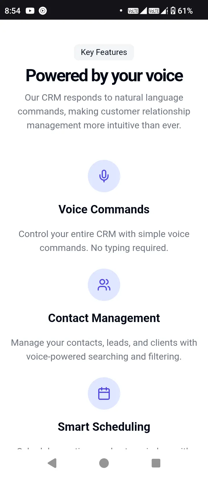 Screenshot 1 of Voxa CRM