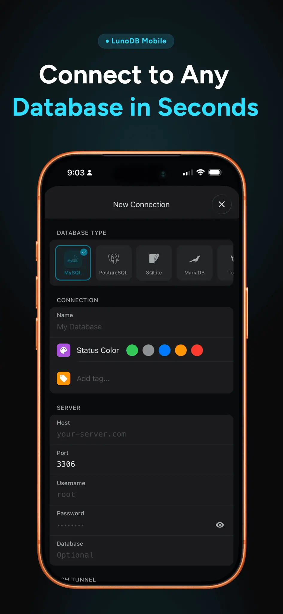 Screenshot 1 of LunoDB Mobile