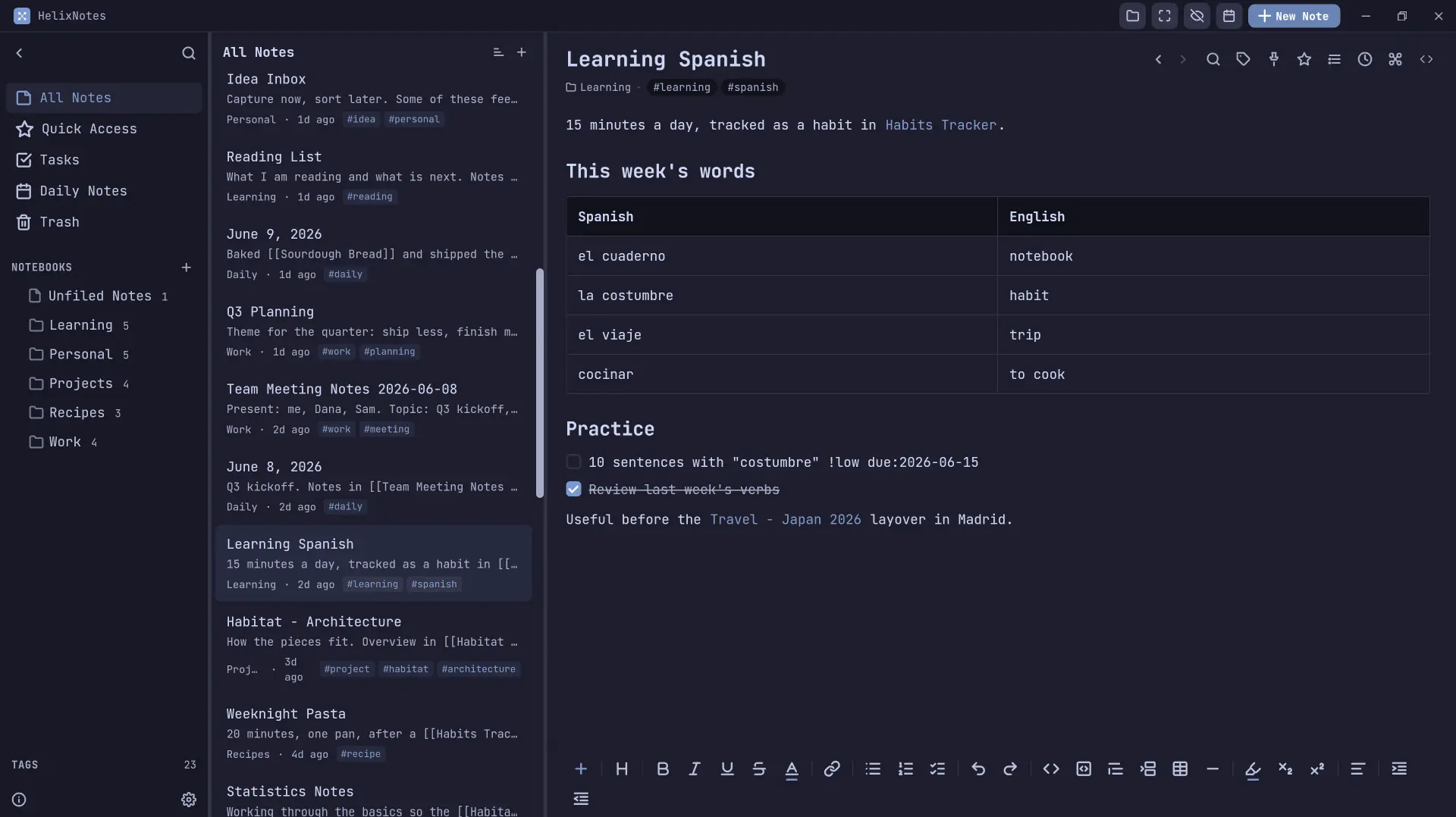 Screenshot 1 of HelixNotes