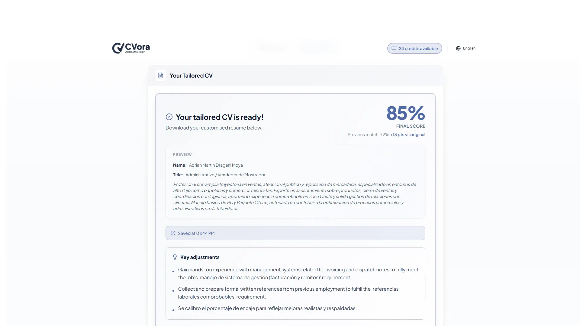 Screenshot 1 of CVora