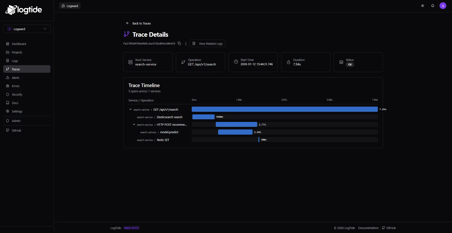 Screenshot 5 of LogTide