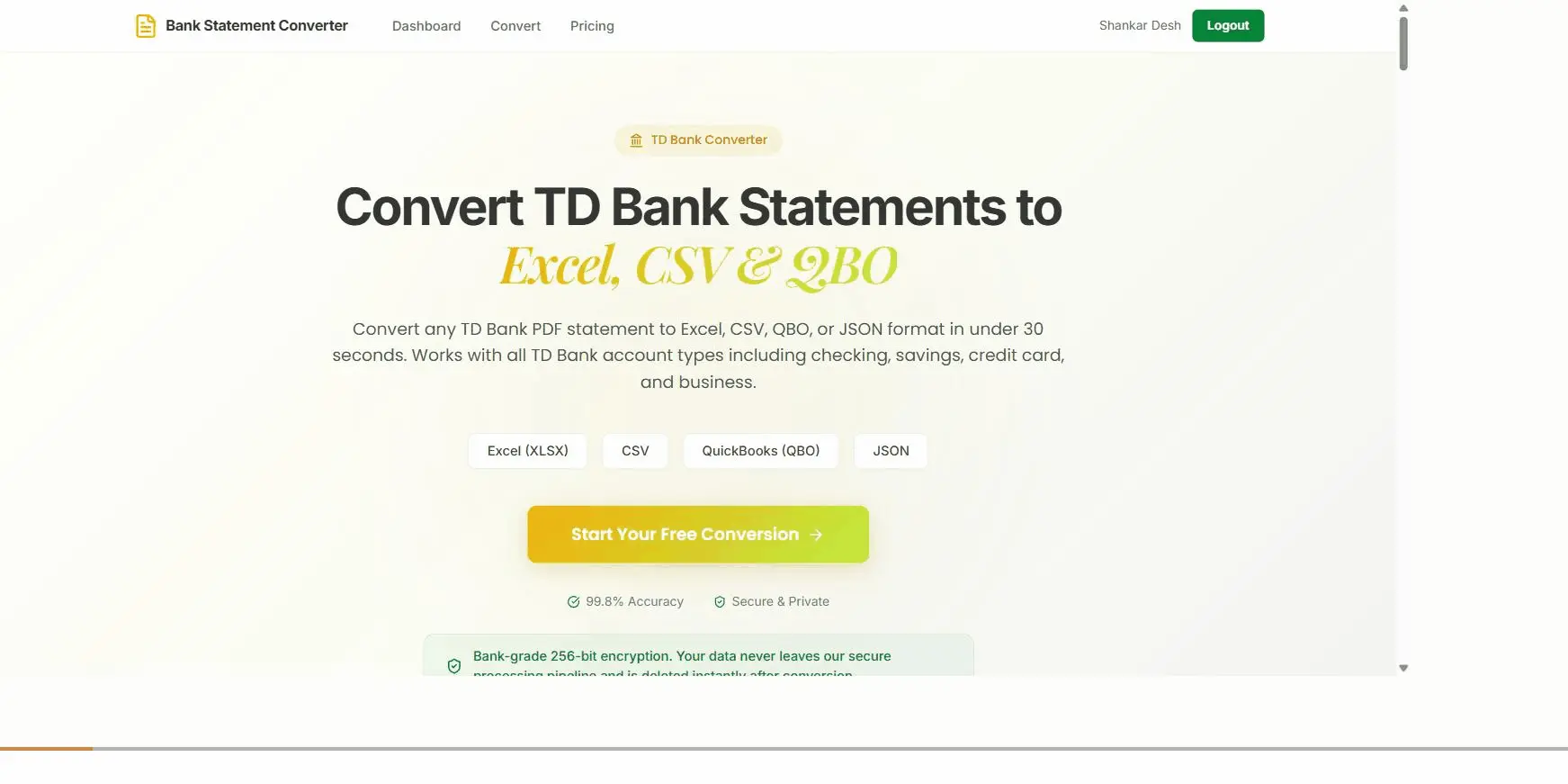 Screenshot 3 of Bank Statement Converter