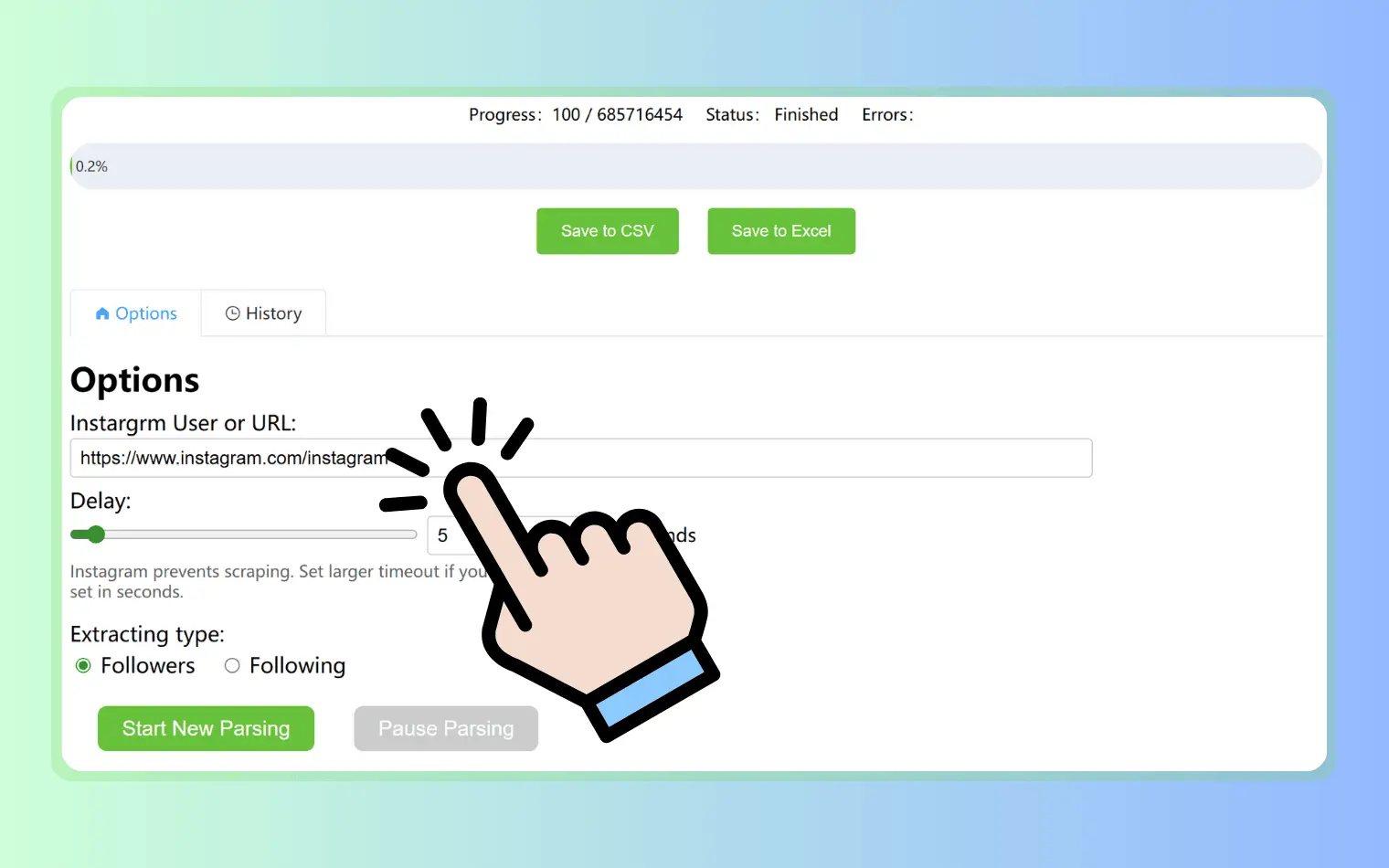 Screenshot 2 of IG Follower Export Tool
