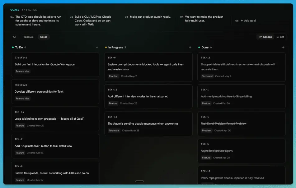 Screenshot 1 of Tekk.coach