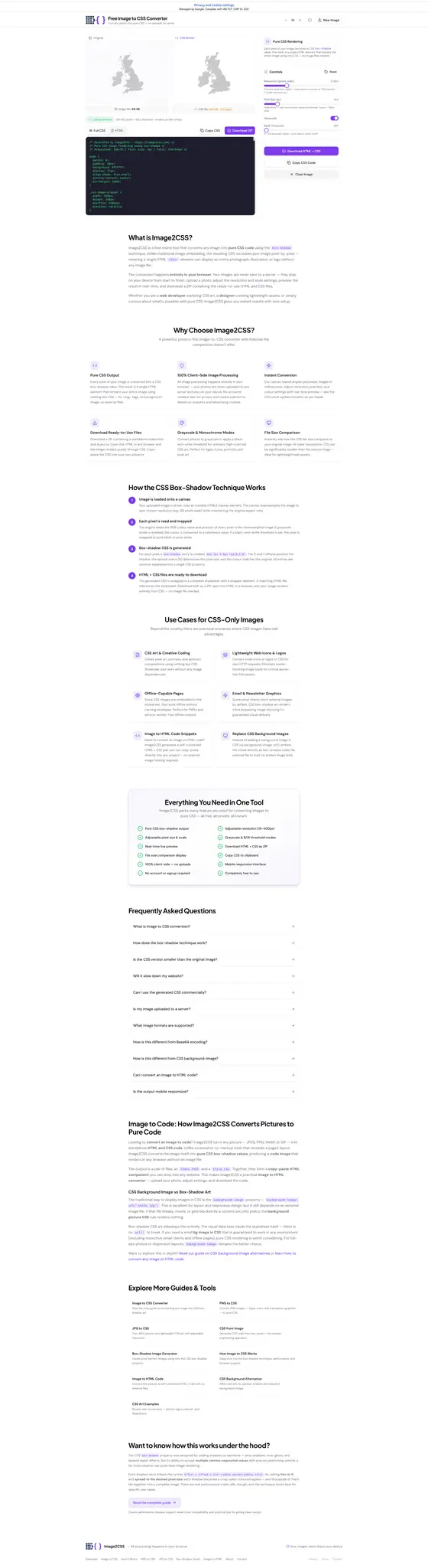 Screenshot 4 of Image to CSS Converter