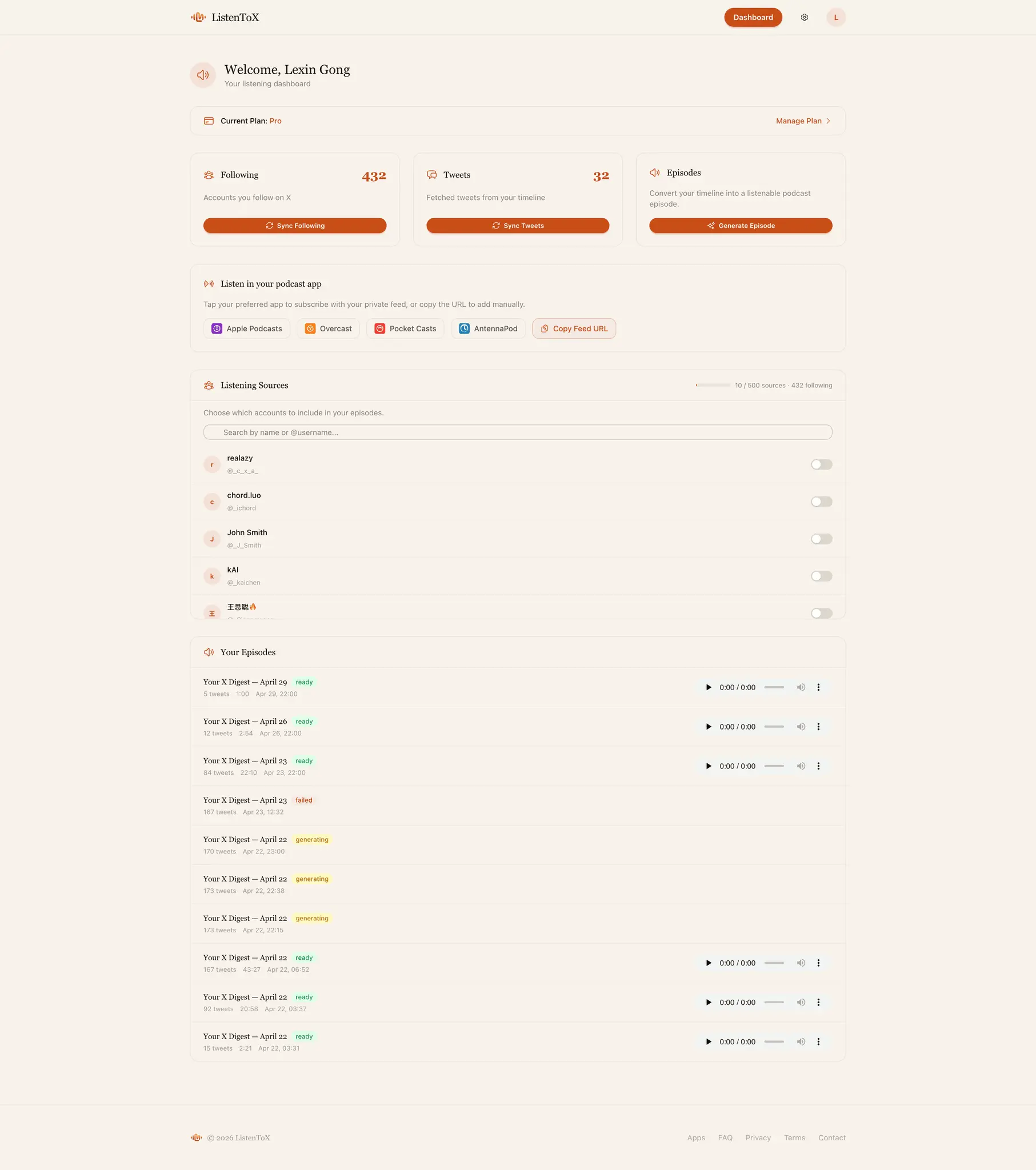 Screenshot 4 of ListenToX