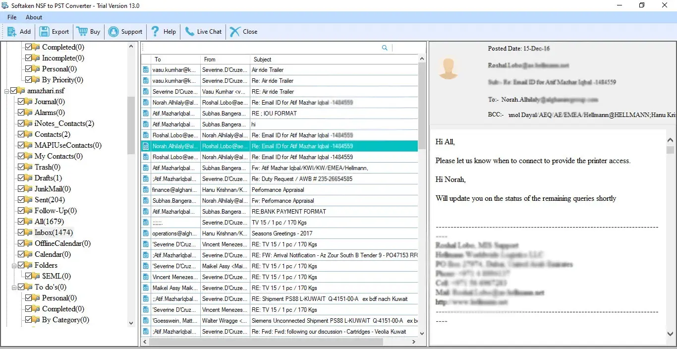 Screenshot 4 of Softaken NSF to EMLX Converter