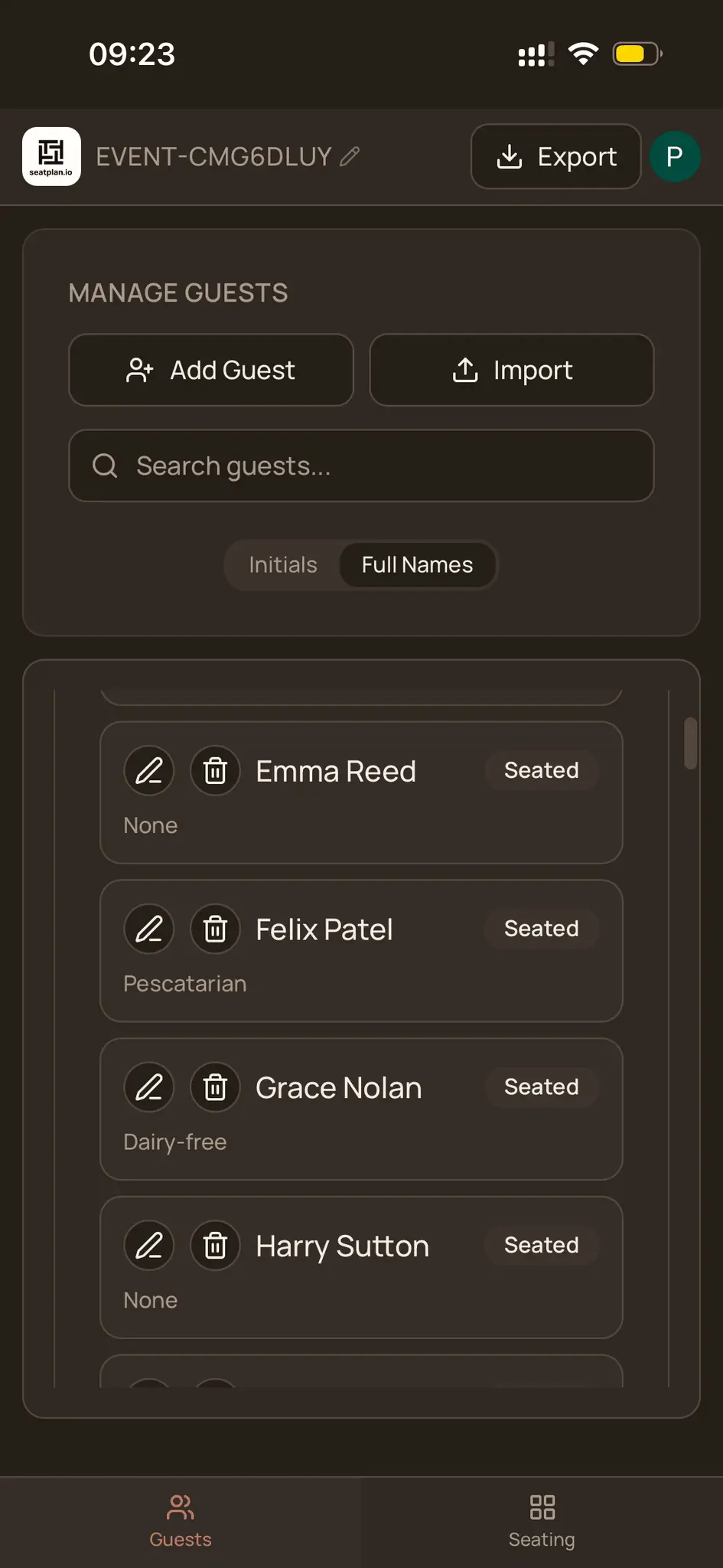 Screenshot 5 of SeatPlan.io