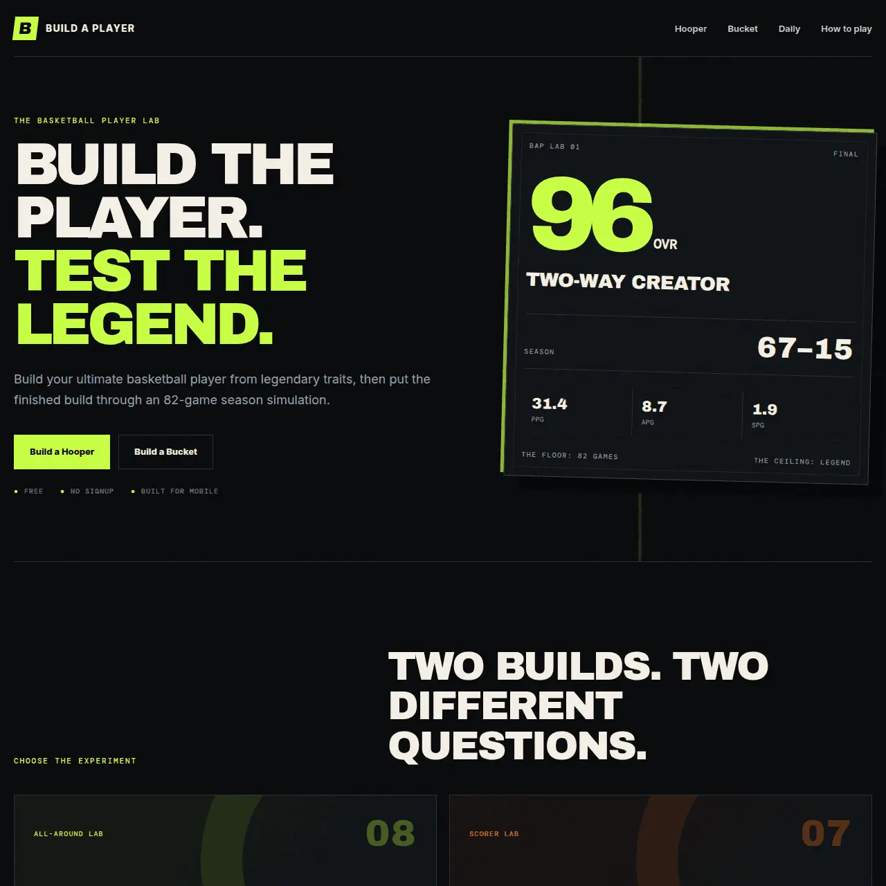 Screenshot 1 of Build A Player