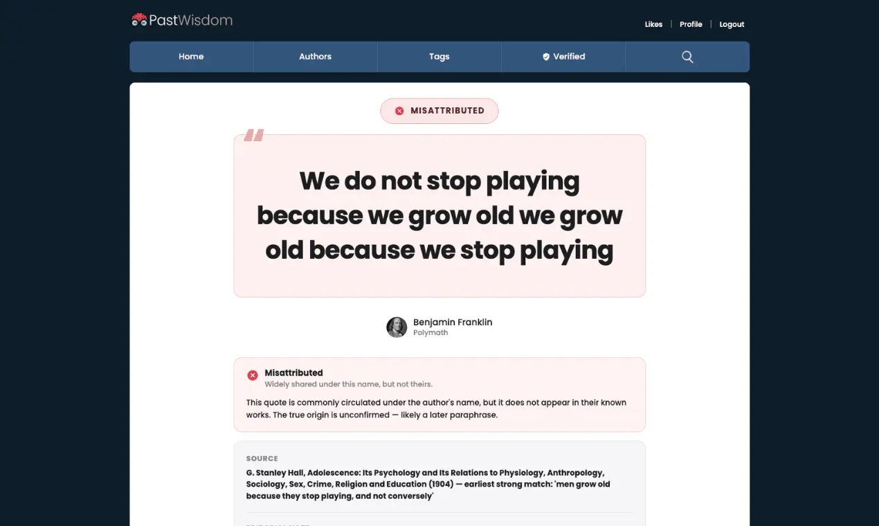 Screenshot 3 of PastWisdom
