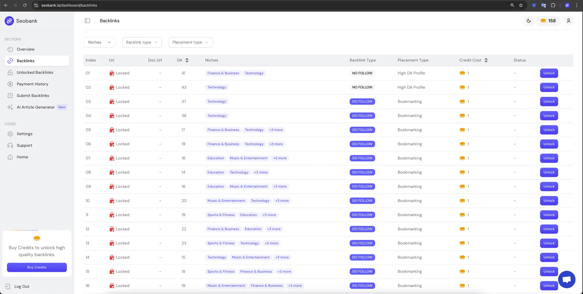 Screenshot 3 of SeoBank.io