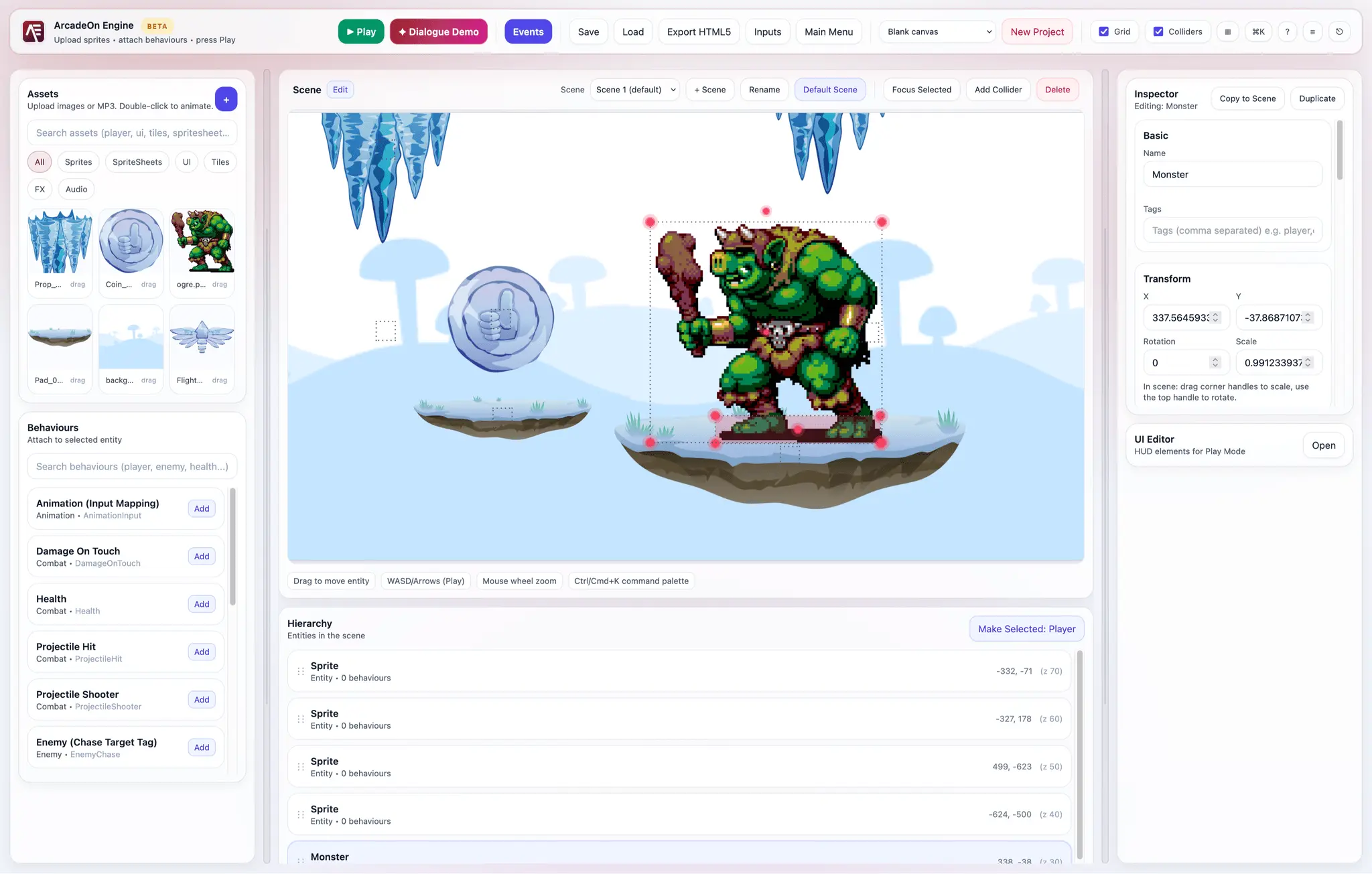 Screenshot 1 of ArcadeOn Engine