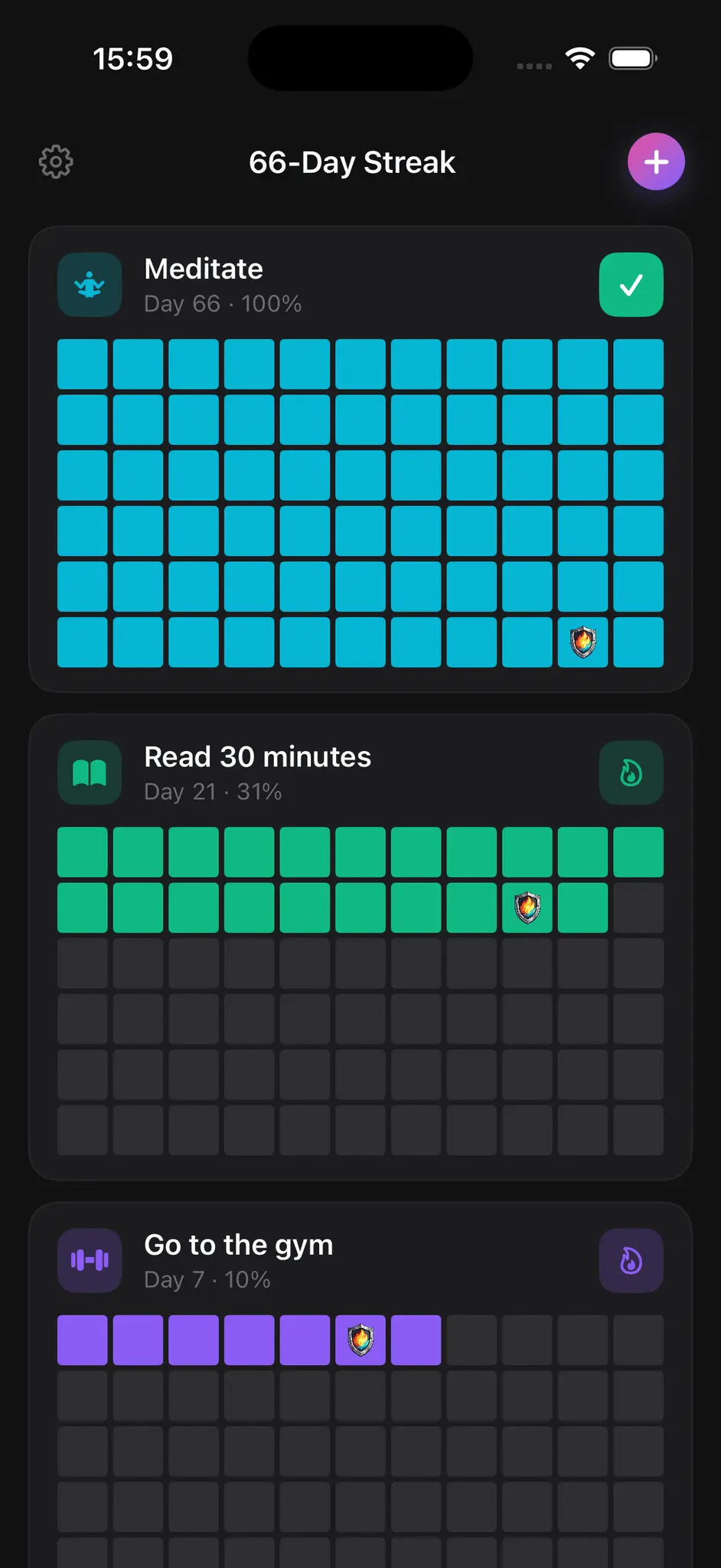 Screenshot 3 of 66-Day Streak: Habit Builder