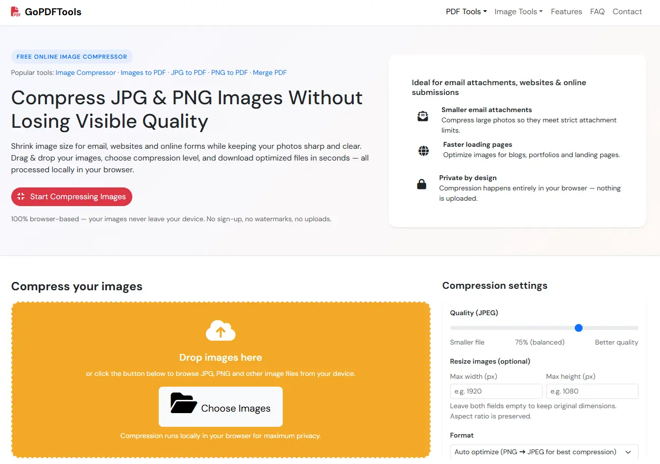 Screenshot 3 of GoPDFTools — Free PDF & Image Tools