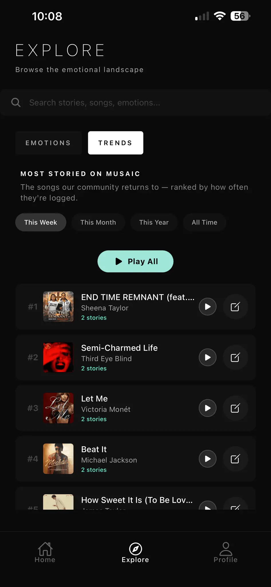 Screenshot 1 of Musaic - musical connections