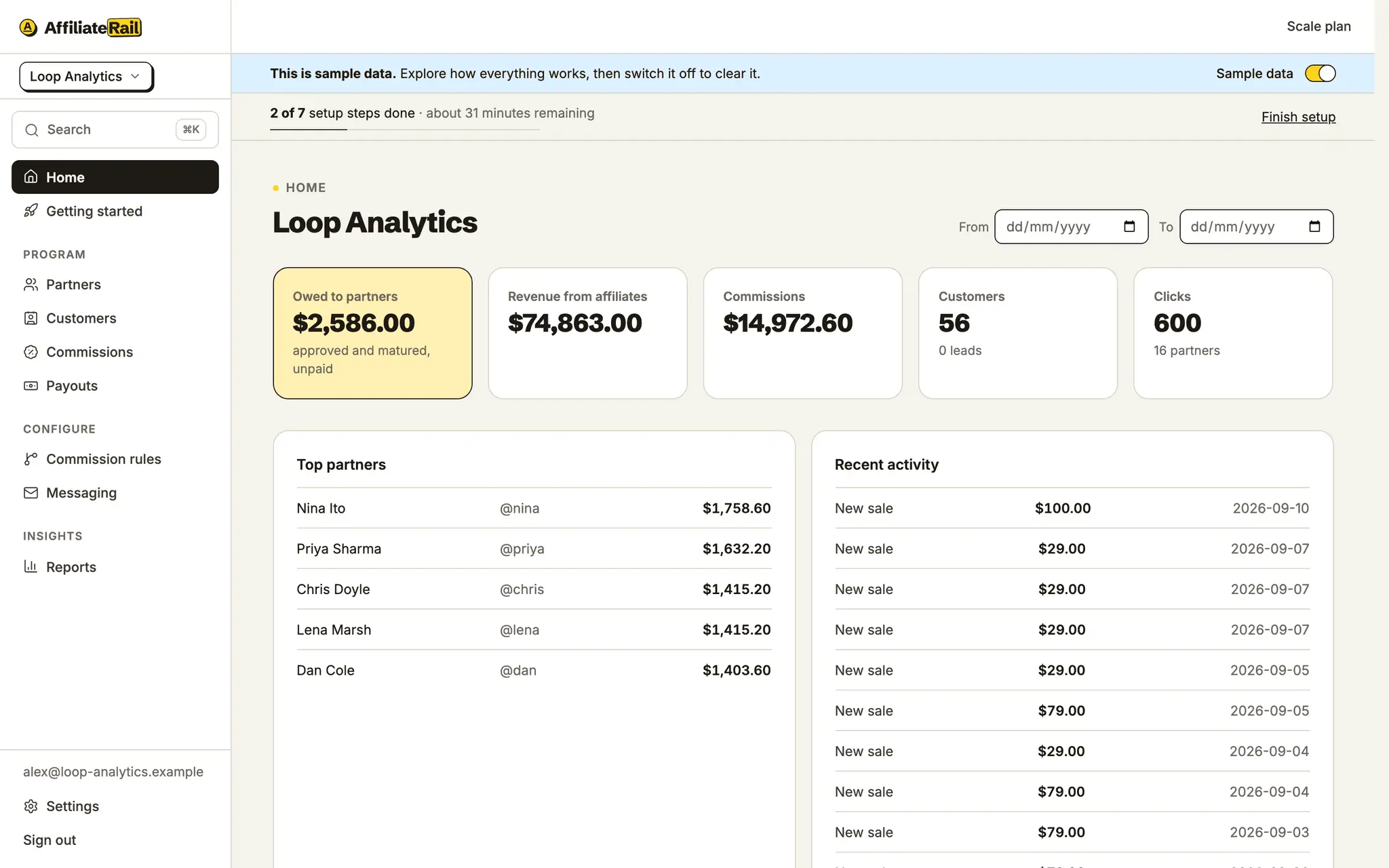 Screenshot 2 of AffiliateRail