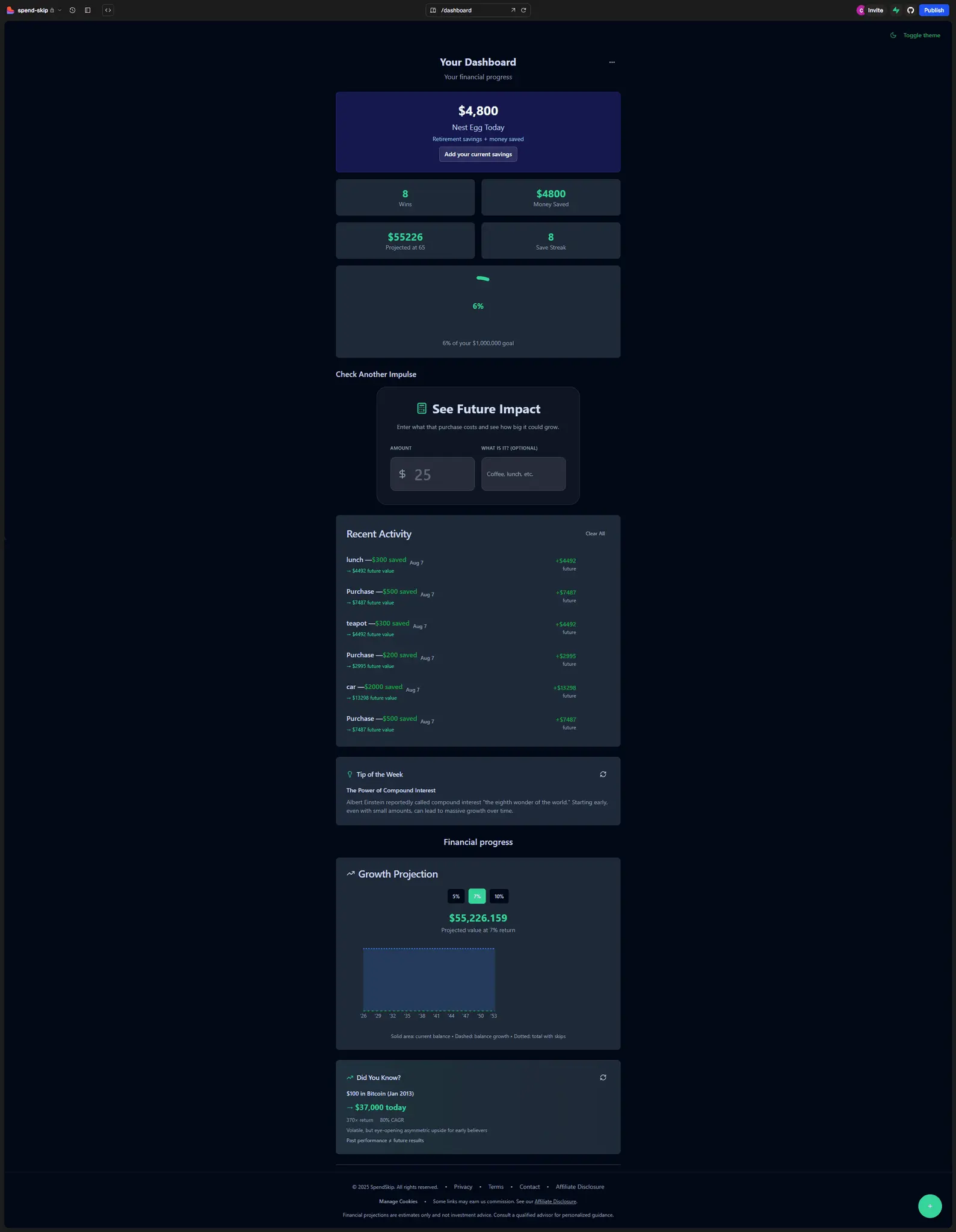 Screenshot 2 of SpendSkip