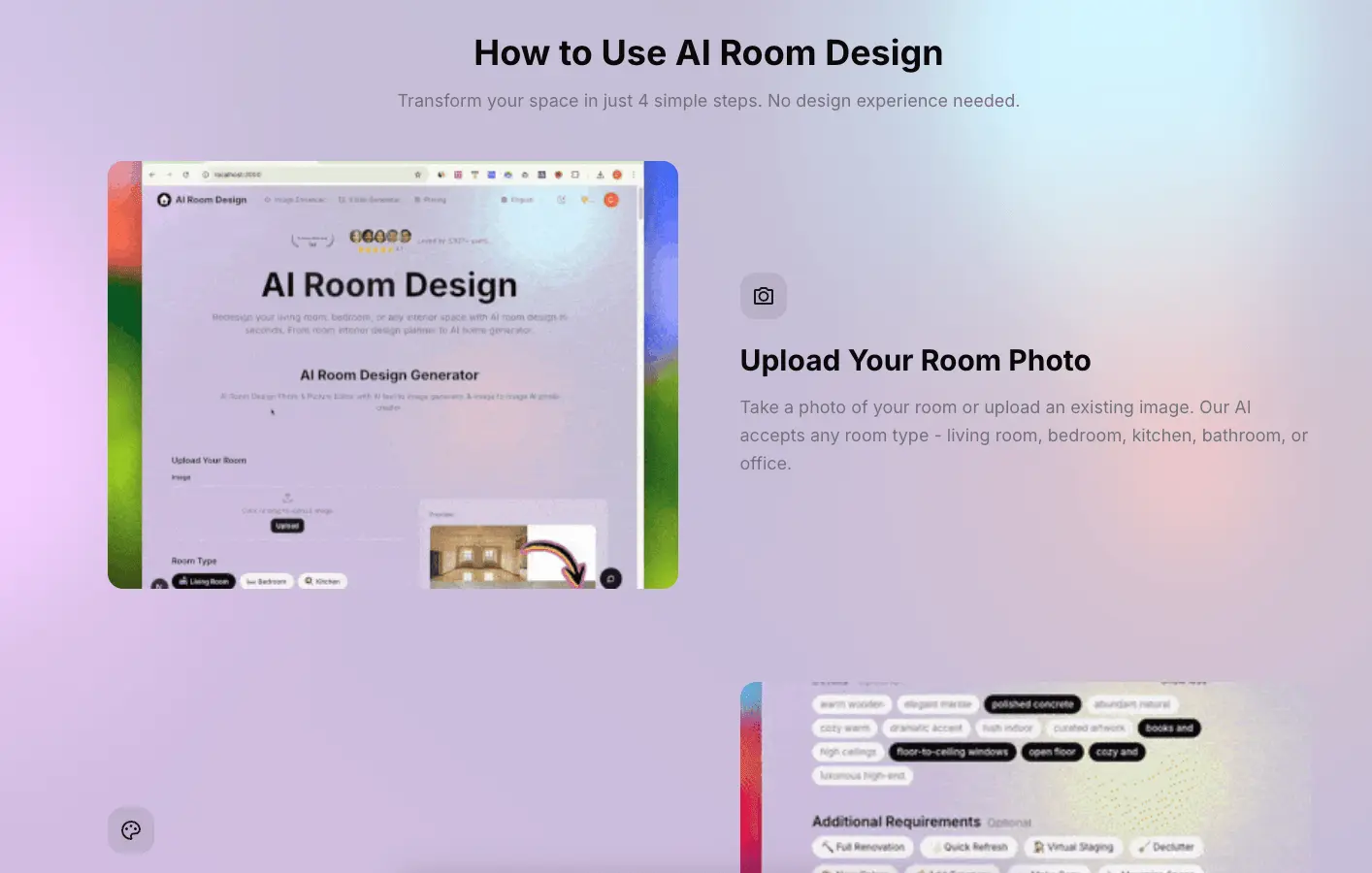 Screenshot 2 of AI Room Design Generator