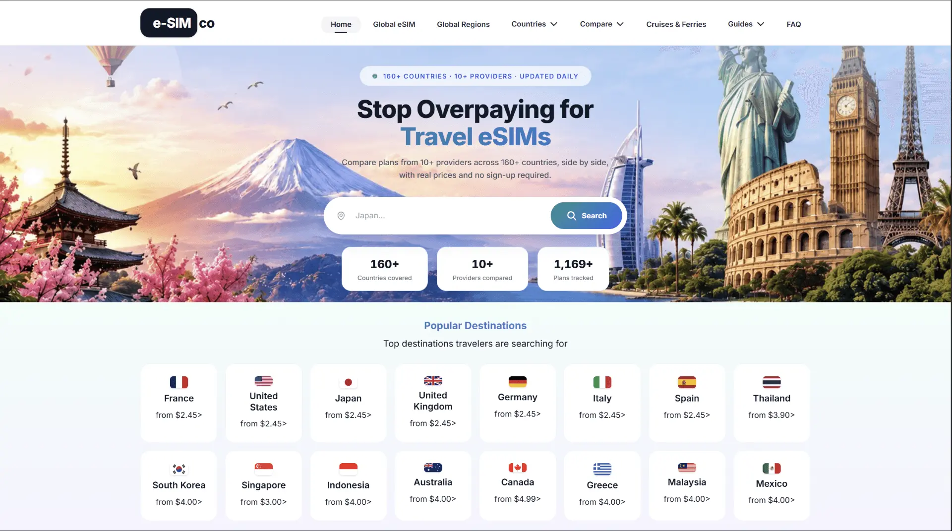 Screenshot 1 of e-sim.co