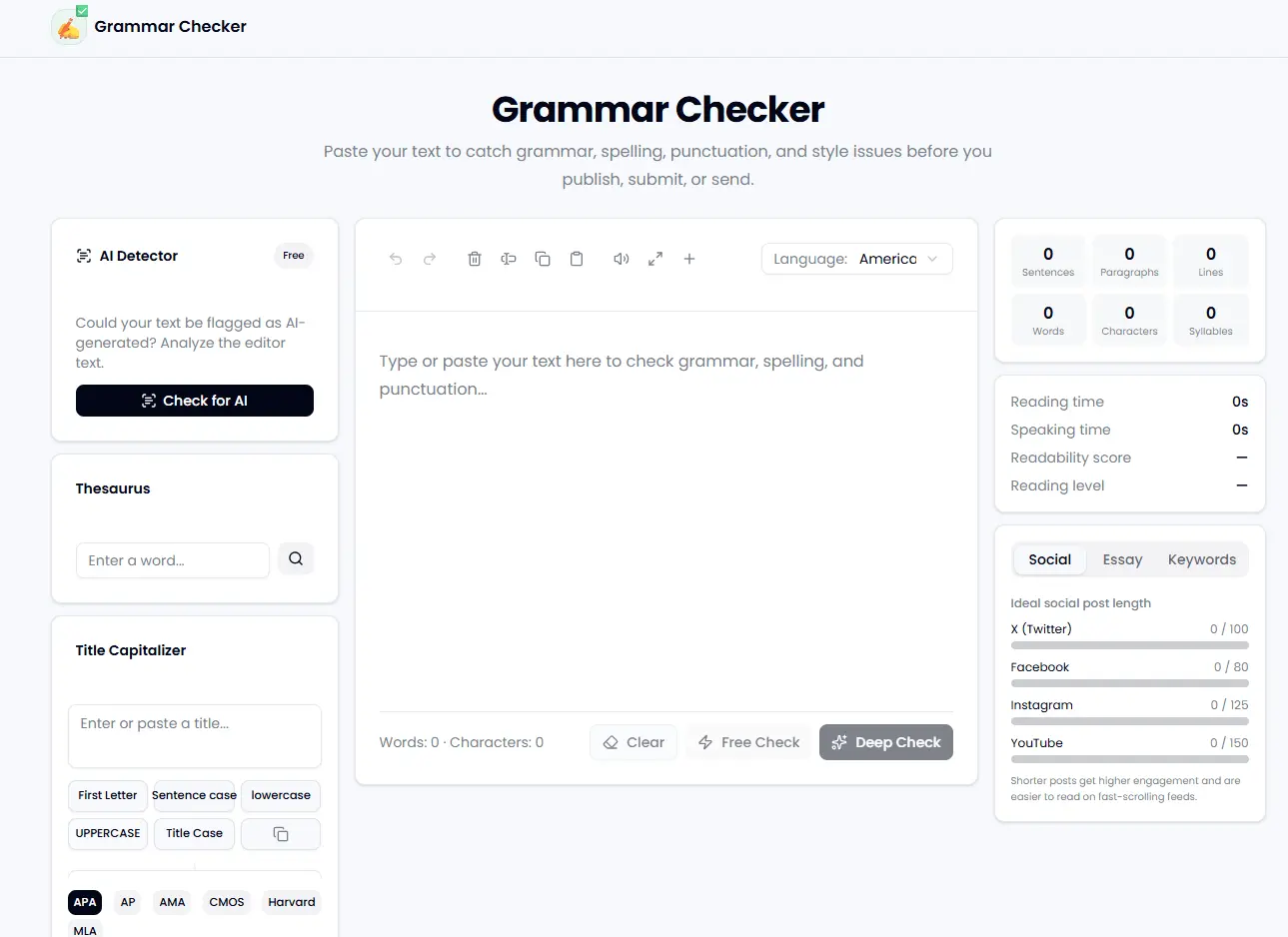 Screenshot 1 of Grammar Checker