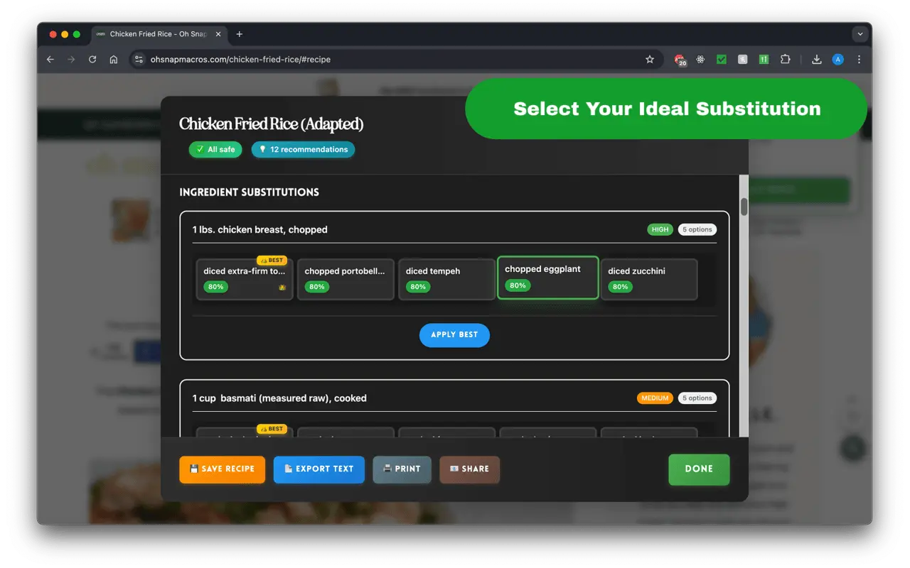 Screenshot 3 of Recipe Converter – Quick Swaps for Vegan