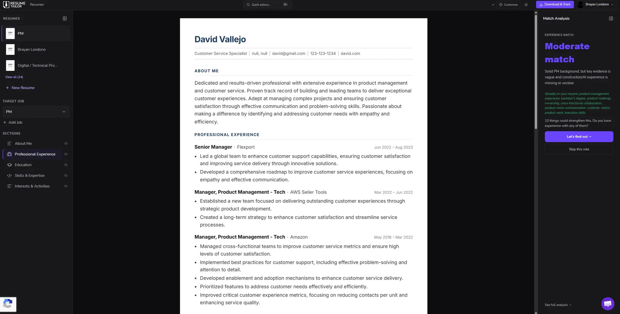Screenshot 3 of Resume Tailor
