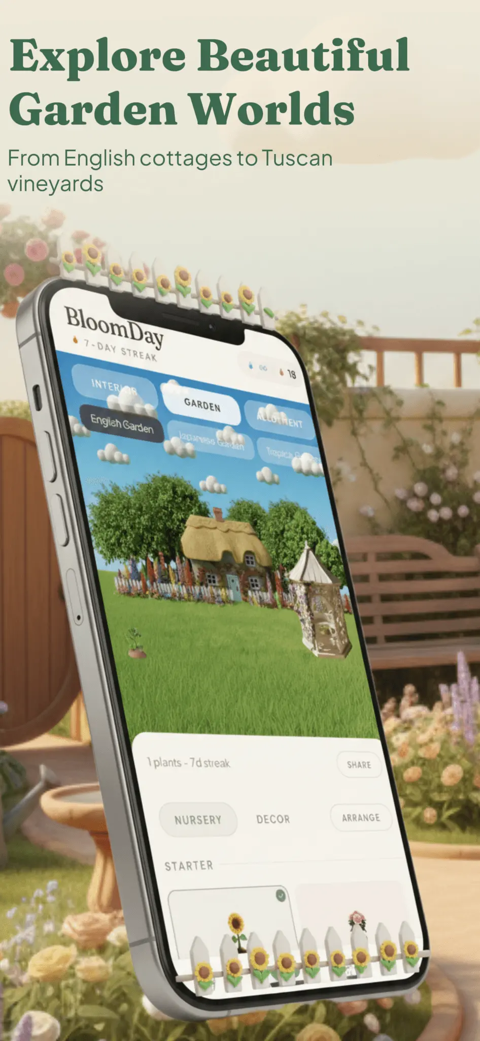 Screenshot 2 of BloomDay: Tasks & Garden