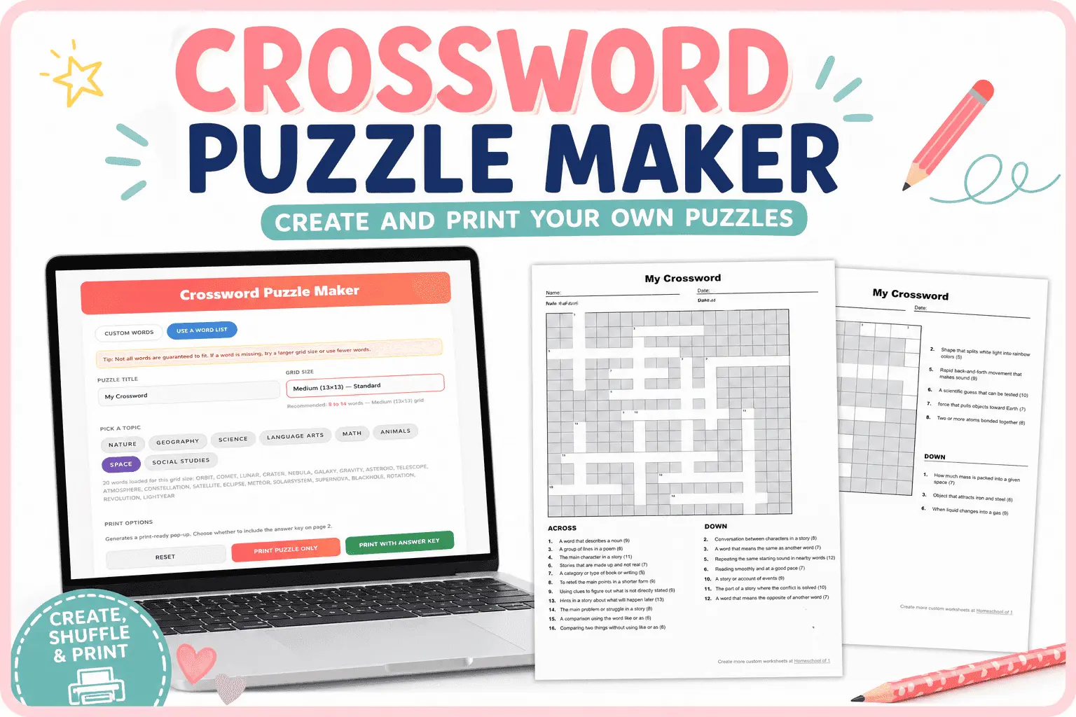 Screenshot 1 of Crossword Generator