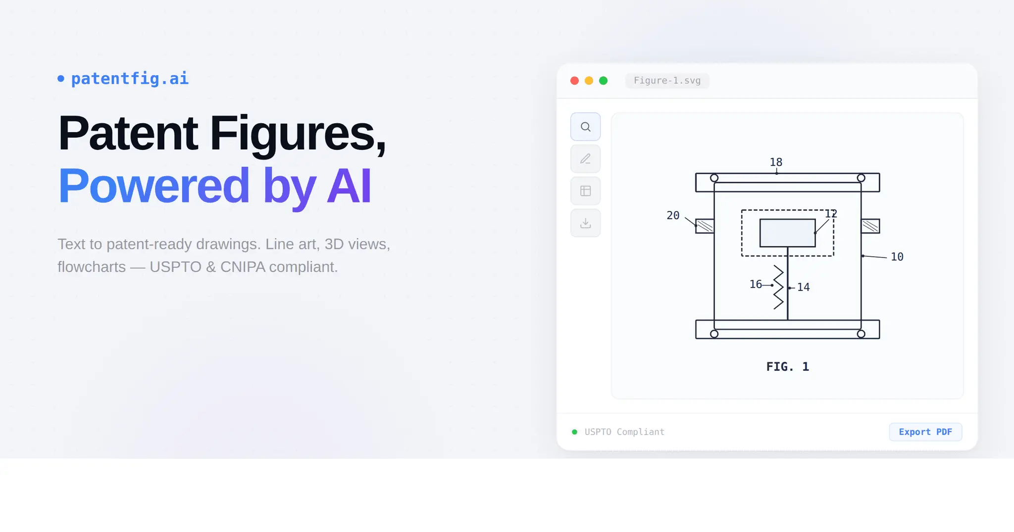 Screenshot 1 of PatentFig AI