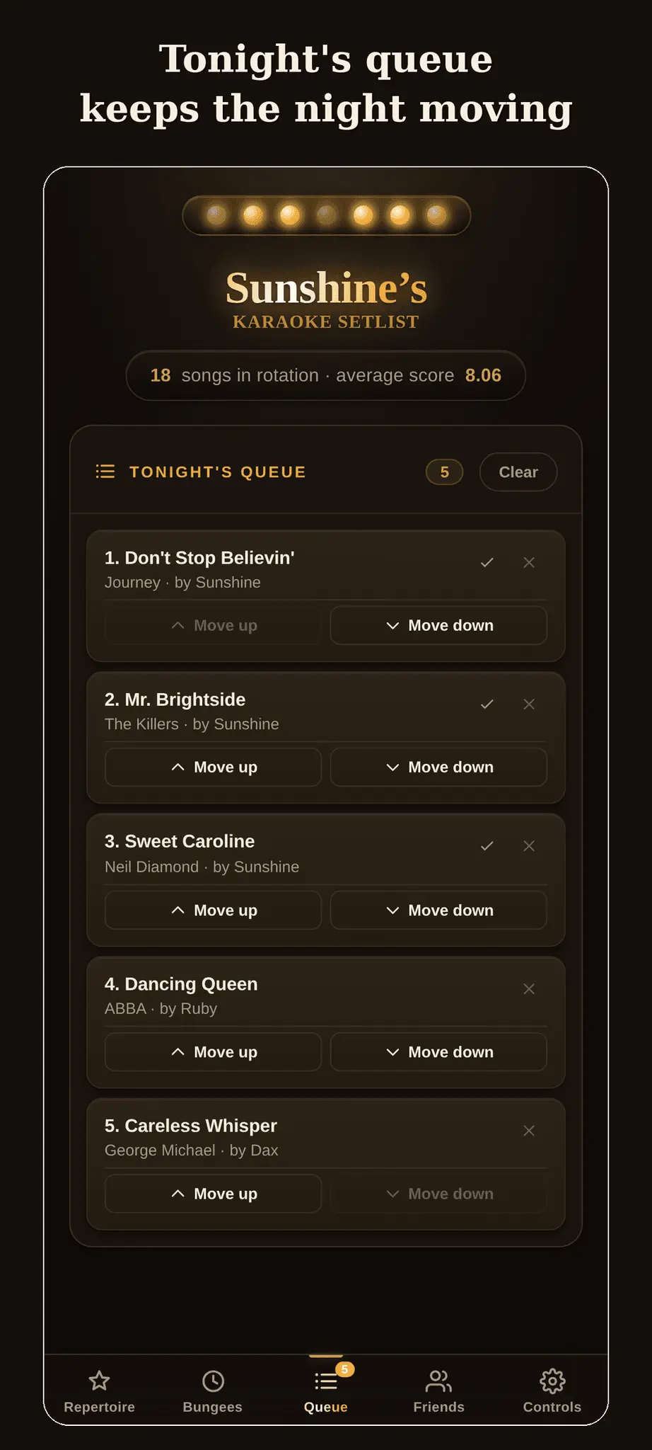 Screenshot 2 of Reprise: Karaoke Setlist