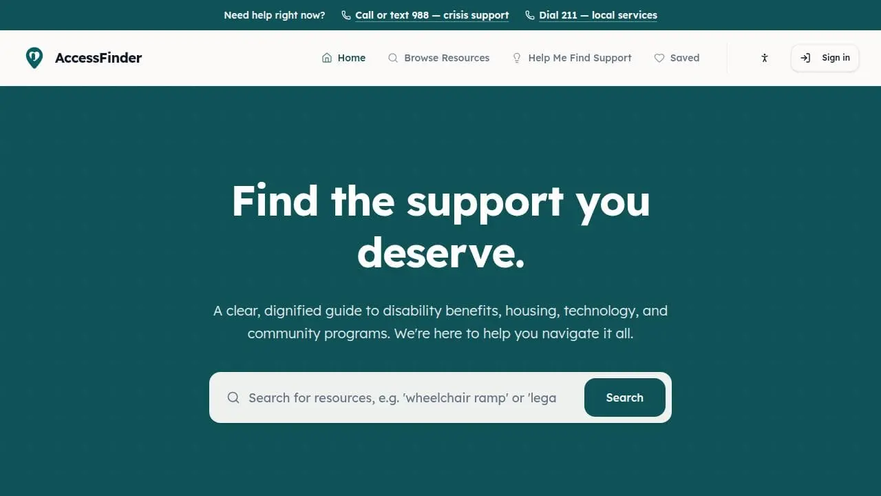 Screenshot 1 of AccessFinder