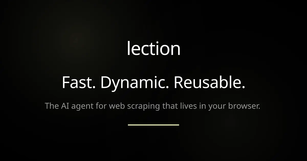 Screenshot 1 of Lection - AI Webscraping Agent