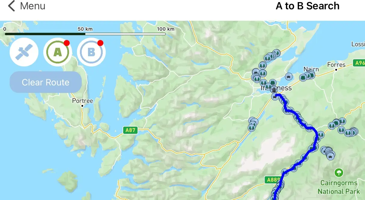 Screenshot 1 of Camplocation app