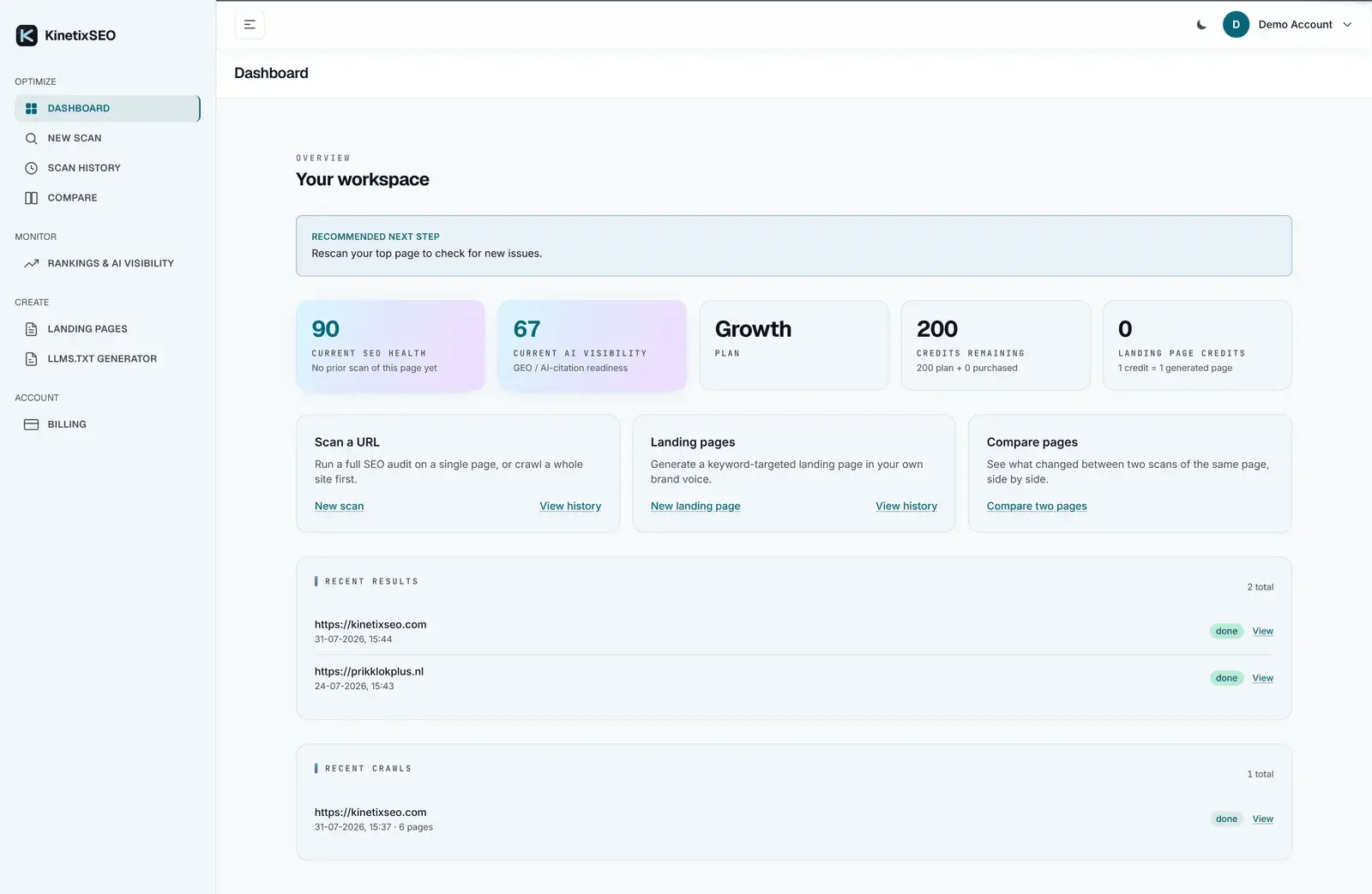 Screenshot 2 of KinetixSEO
