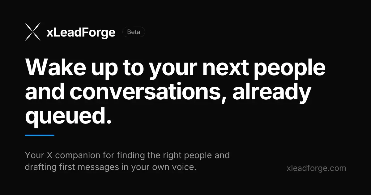 Screenshot 1 of xLeadForge — Wake up to your next people